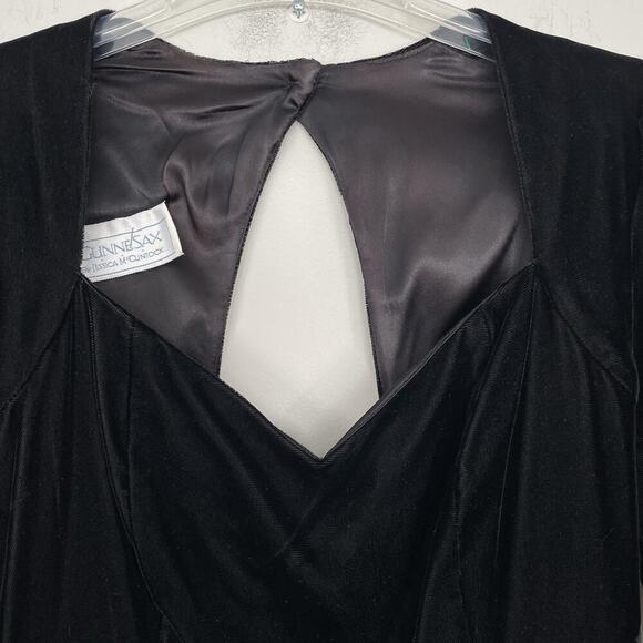 Vintage Gunne Sax Dress Size 5/6 Black Velvet Bodice Gold Lame Victorian Formal - Picture 5 of 13